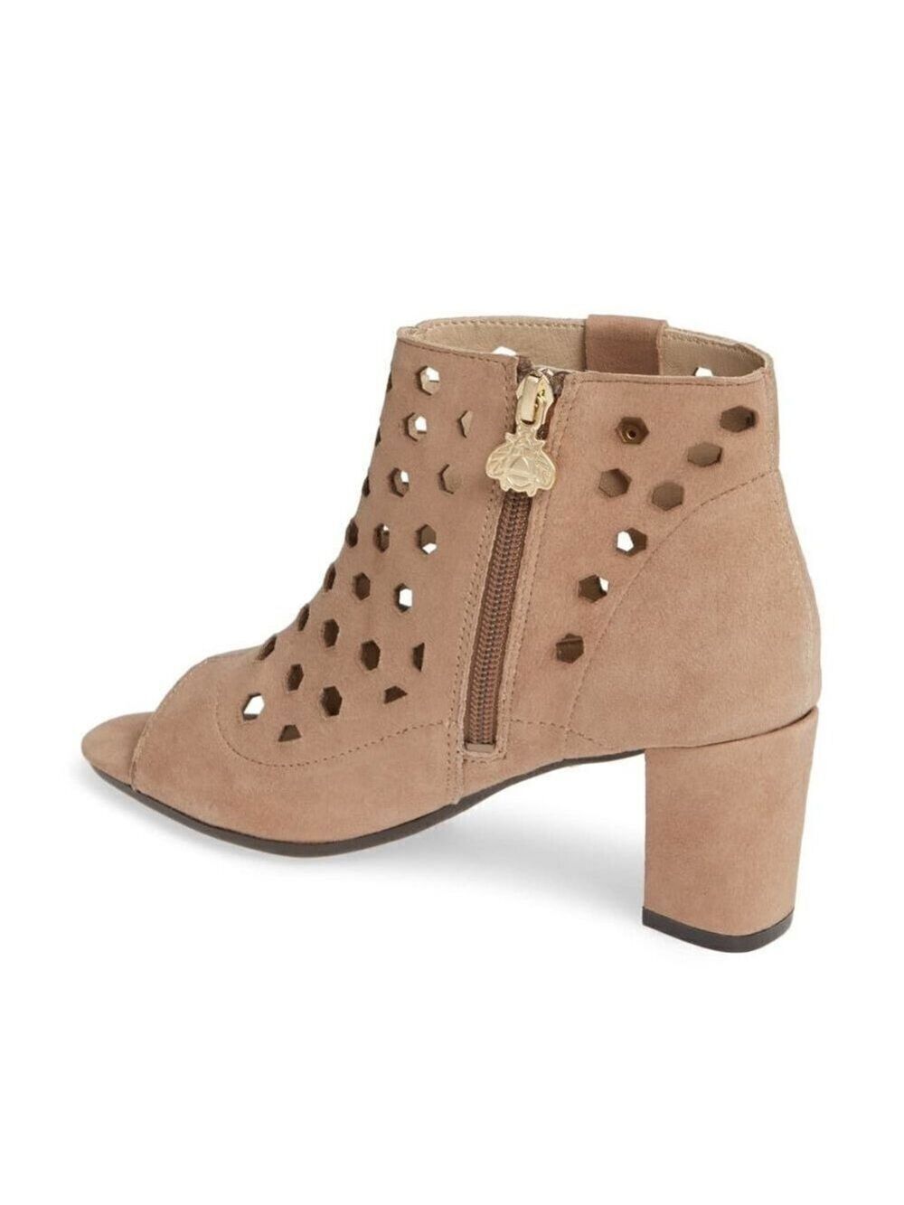 𝅺bettye Muller Leather "Finn" Peep toe Bootie NEW